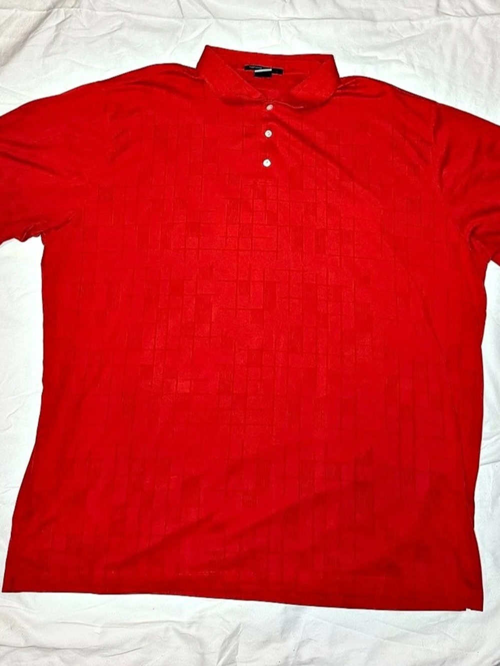 Tiger Woods Tour Collection Geometric Polo in Red Size 3XL Like New